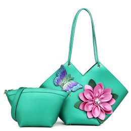 Evening Bags Women Butterfly Flower Shoulder Bag Elegant Large Capacity Handbag Ethnic Girl Composite Designer Handbags High QualityEvening