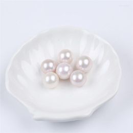 Other Natural 13-14mm White Round Edison Pearl Loose Beads No Hole For Jewellery Making Edwi22