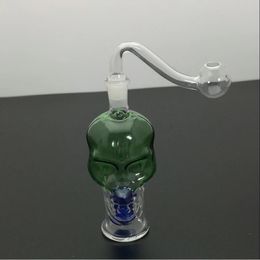 2022 Glass Pipe Oil Burner bong hookah Mini Colour Matching skeleton glass water bottle