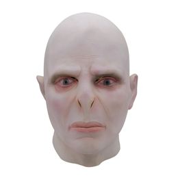 The Dark Lord Voldemort Cosplay Masque Latex Horrible Scary s Terrorizer Halloween Mask Costume Prop 220705