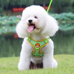 Dog Collars & Leashes Vest-style Leash Teddy Small Bichon Hiromi Chest Strap Puppy Puppies Adjustable Reflective Cute Gilet Tactique