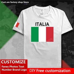 ITALIA T shirt Custom Jersey Fans DIY Name Number Brand Tshirt High Street Fashion Hip Hop Loose Casual T shirt Italia 220620