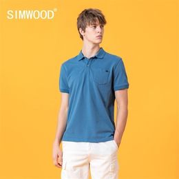 summer 100 cotton Polo shirt men chest pocket tops high quality breathable plus size polo SJ130303 220708