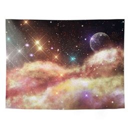 Wall Hanging Space Galaxy Wall Cloth Room Decoration Bedroom Dormitory Decoration Live Hanging Cloth Net Red Tapestry J220804