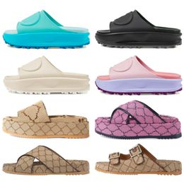 Basketball Shoes Platform Designer Slippers Women Interlocking g Slide Sandal Foam Rubber Sandals