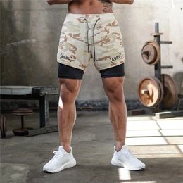 Men's Shorts Pantalones Cortos Deportivos Para Hombre Ropa Deportiva 2 En 1 De Camuflaje Culturismo Y Entrenamiento Correr NoveMen's