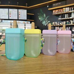 Popsicle Ice Cream Cup fancy summer use cute water bottles Colourful empty bottle 300ML crystal water bottle