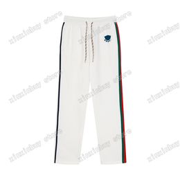 xinxinbuy women designer pants Paris Webbing stripe Double letter embroidery pant Men Webbing Trousers black white M-2XL