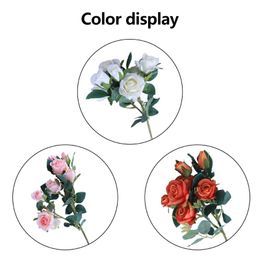 Decorative Flowers & Wreaths Rose Pink Silk Peony Artificial Bouquet 5 Big Head And 4 Bud Fake For Home Wedding Decoration Indoor Flowe