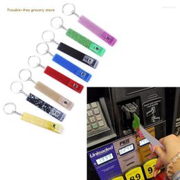 Keychains Acrylic Debit Bank Card Grabbing Keychain Female ATM Puller With Clip Emel22