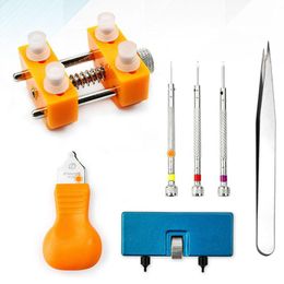 Repair Tools & Kits 7Pcs Professional Watch Battery Replacement Tool Kit Removal Back Remover Holder Workbench For Watchmaker PartsRepair