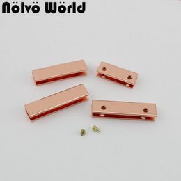 1050pcs 7 colors 3 size 25mm 34mm 38mm Rose gold color purse decoration end clips by screwsbag strap cover clasp in screw 210302