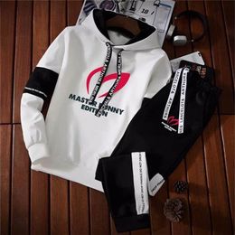 Men's Tracksuit Streetwear Man Design Oversize Hoodie Master Bunny Printed Sweater Tops Sweatpants Harajuku Streetwear Outfit 220610