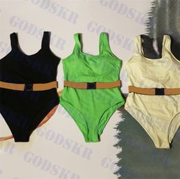 One Piece Swimwear Womens Bikini Gold Print Bathing Suits Brand Swimsuit With Chest Pad