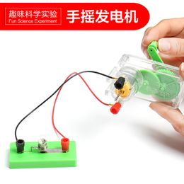 Hand-cranked generator lights up light bulbs Physics experiment equipment primary secondary school students science set Lab Supplies