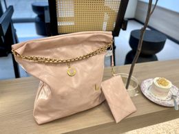 2022 oil wax leather one-shoulder cross-shoulder shoulder bag garbage bag designer luxury women's armpit banquet coin purse 36cm 32cm 8cm