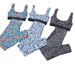 2022 Summer Womens Swimsuit Bikinis suits Set Push Up Vest Tank Bras Top Pants Leggings Designer Swimwear Printed letters Sports Sweat Women Suit Wholesale #F1102