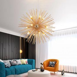 Pendant Lamps Nordic Creative LED Aluminium Dandelion Chandelier Sputnik Luminaire For Dining Room Kitchen Corridor Home Lighting DecorationP