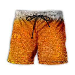 Men's Shorts Men/Women Beer Bubble 3D Printed Casual Fashion Streetwear Men Loose Sporting A30Men's