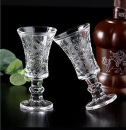 6pcsx34ml/40ml/50ML Glass Cup Lead Free European Style Glass Machine Made Chinese Old Fashioned Shot Glasses for Liquor Vodka Spirit Drink