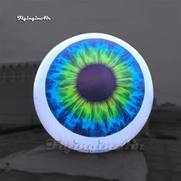 Outdoor Large LED Inflatable Eyeball Balloon 5m Lighting Huge Air Blow Up Ball For Carnival Stage And Halloween Decoration