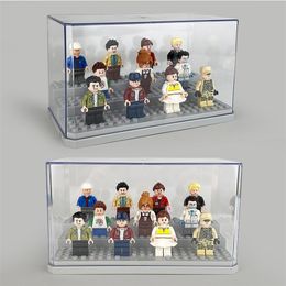 Dustproof Display Box 3 Steps Acrylic Figures City Car Model Collection Plastic Case Kid Building Block Showcase 220715