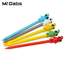 Colourful Glass Dabber Dabber Tool 160mm Length 7mm Diameter Smoking Accessories for Dab Rig Bong Water Pipes