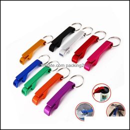 Other Hand Tools Home Garden Ll Portable Beer Bottle Opener Keychain Mini Pocket Aluminium Alloy Beverage Dh3Z4