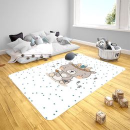 Carpets Cute Panda Model Baby Play Mat Round Rectangular Children's Rug Born PacifierCarpets CarpetsCarpets