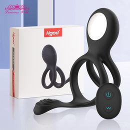 Wireless Male Vibrating Penis Rings Masturbator Clitoris Stimulation Vibrator Delay Ejaculation Cock Ring sexy Toy For Men Couple