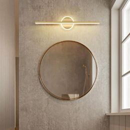 Wall Lamp Modern Led Mirror Light Nordic Simple Mounted El Bathroom Luxury Dressing Makeup LampWall