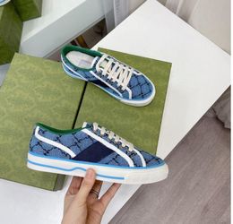 Designers Tennis 1977 sneaker Canvas Luxurys Shoe Blue washed jacquard denim Men Women Ace Rubber sole Embroidered Vintage Casual Shoes Sneakers asdawdasw