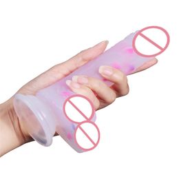 Colour Jelly Silicone Dildos Artificial Simulation Penis With Suction Cup Female Masturbation Massage Stimulate G Spot sexy Toys.
