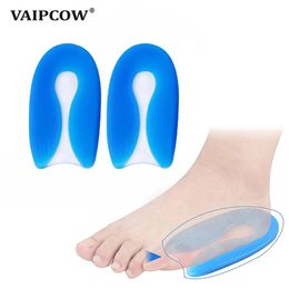 Silicone Gel Insoles Heel Cushion Soles Relieve Foot Pain Plantar Fasciitis Protectors Spur Support Shoe Pad Feet Care Inserts