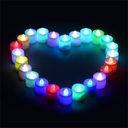 Rantion 24pcsset Led Candle Tea Lights with Remote Battery Candle Lamp for Wedding Birthday Party Christmas Holiday DIY Decor T200601