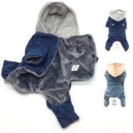 Puppy Dog Clothing For Pets Luxury Jackets Small Big XXL Animal Pet Winter Warm Jean Yorkshire Dachshund Cat Products 201102