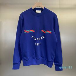 New jacquard letter knitted sweater in autumn / winter 2022 acquard knitting machine e Custom jnlarged detail crew neck cotton