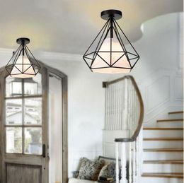 Pendant Lamp E27 Bedroom Romantic Iron Pendant Light Scandinavian Black Minimalist Parlour HangLamp Dinning Room