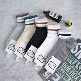 Men's Socks Ankle Men Stripes Invisible Man 10 Pairs Fun Cotton Men's Short White Gift No Show Sports Cycling Summer Funny Male SockMen'