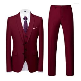 Men's Tracksuits Chinese Suits For Men Traditional Men's Suit Slim 3-Piece R Business Wedding Party Wool Juniors Pant FormalMen's