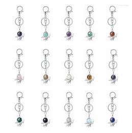 Keychains Silver Women Fairy Pendant Keychain For Car Door Bag Men Custom Angle Wing Magic Wand Crystal Key Chain Metal Keyring Enek22