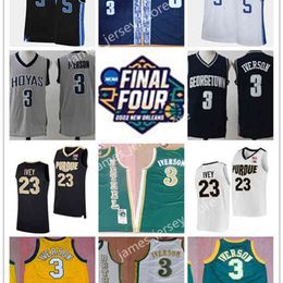 Mit88 2022 College 3 Allen Iverson Jersey Georgetown Hoyas Blue Devils 5 Paolo Banchero Jerseys Purdue Boilermakers Jaden Ivey Jersey Drew Timme Chet