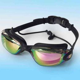 PC Good Anti-Fog No Leaking Swimming Goggles 4 Colours Anti-UV Glasses Waterproof for Male G220422