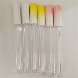wholesale yellow lipstick Canada - Wholesale Plastic Cosmetics Packaging 2.5ML Lip Gloss Tube White Pink Yellow Unique Flower Shaped Lipgloss Bottle Container Empty Tubes Lipstick Lip glaze Bottles