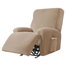 Chair Covers European Style Recliner Stretch Sofa Cover Charcoal Thickened Fleece Protection Pad Non-slip Furniture CoverChair