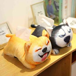 Cm Cute Dog Cat Cuddle Pop Cartoon Animal Pet Tissue Box Creative Hanging Napkin Storage Paper Organiser home Decor J220704