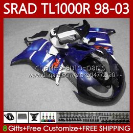 OEM Body For SUZUKI SRAD TL1000R TL-1000R TL1000 R 98 99 00 01 02 03 Bodywork 118No.99 TL 1000R 98-03 Blue white TL-1000 TL 1000 R 1998 1999 2000 2001 2002 2003 Fairing Kit