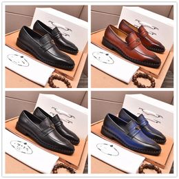 A1 luxury Dandelion Spikes Flat Rivets Leather Shoes Fashion Men embroidery Loafer Designer Dress Shoes Smoking Slipper Casual shoe Size 38-45