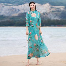 Ethnic Clothing Traditional Chinese Evening Dress Elegant Cheongsam Women Vintage Qipao Lace Oriental QipaoEthnic