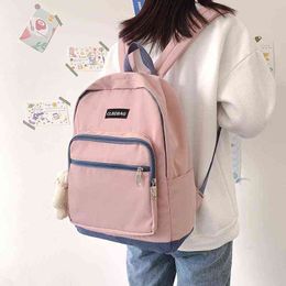 Backpack Teenage Girls School Bags Middle Student Women Schoolbag College Campus Bookbags New 220628